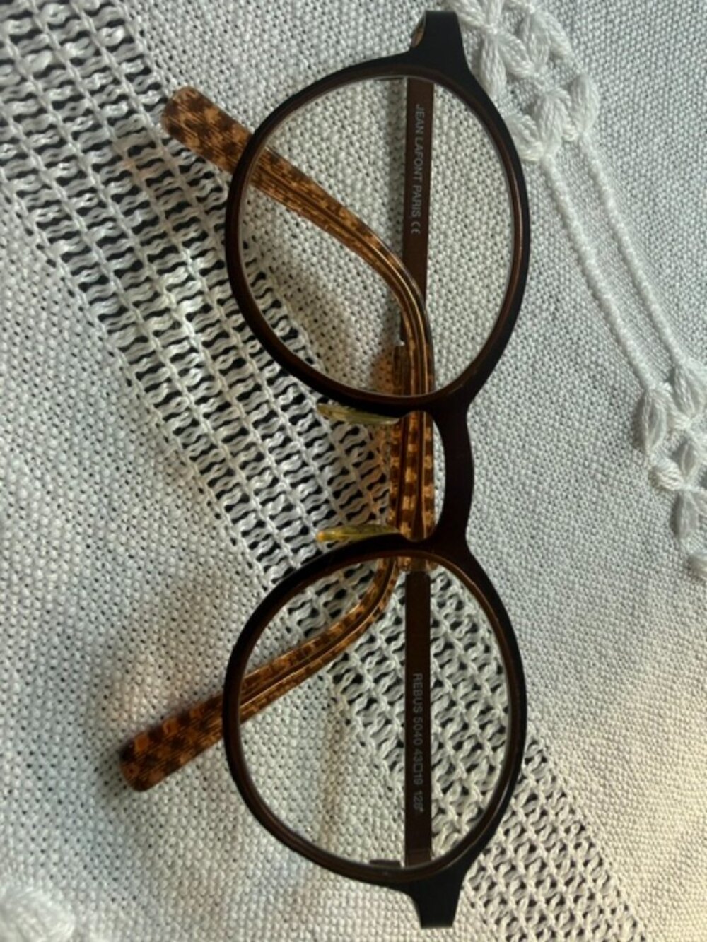 Lafont Paris Rebus Eyeglasses Frames 50-40-43 Brown Tortoise France